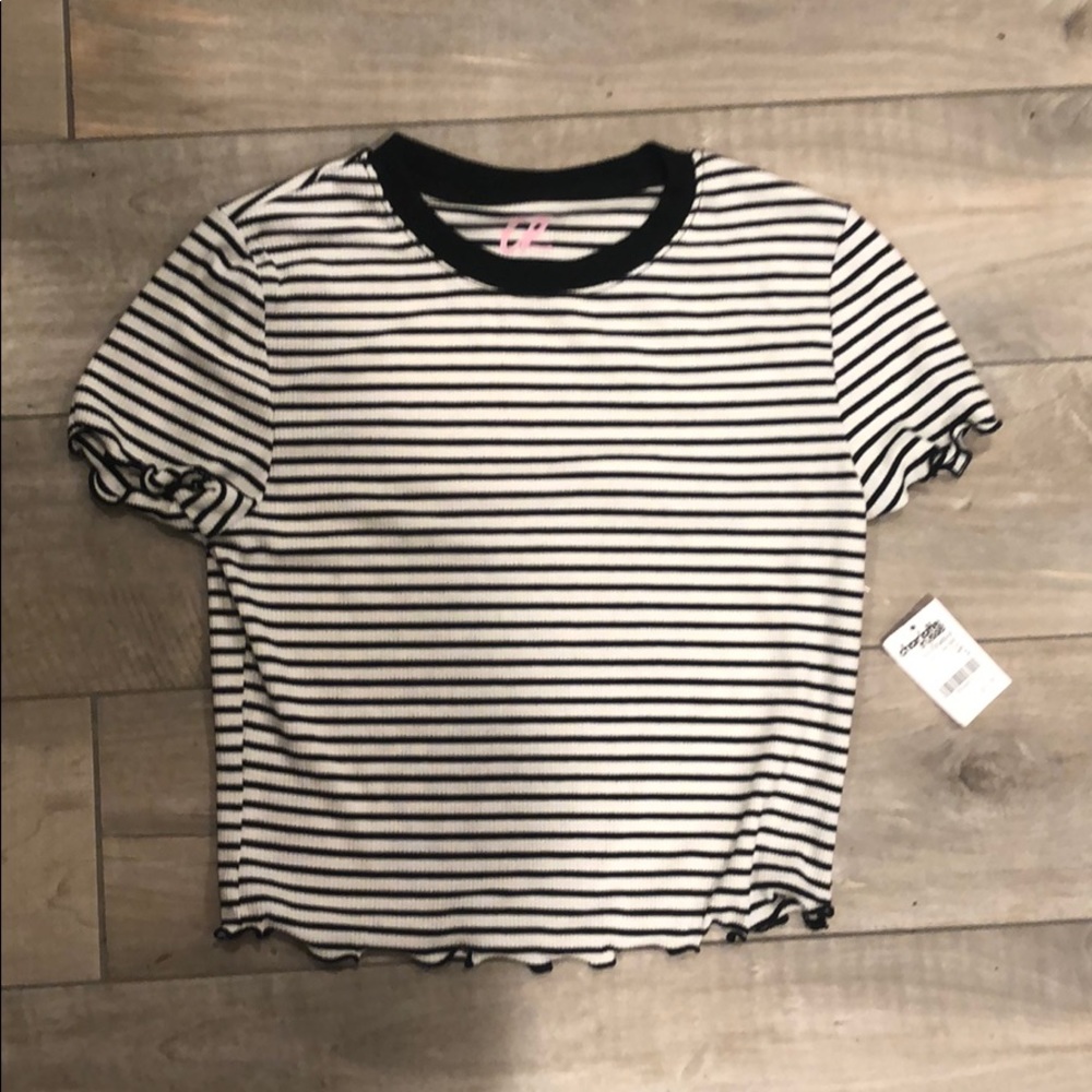 NWT Striped Crop Top